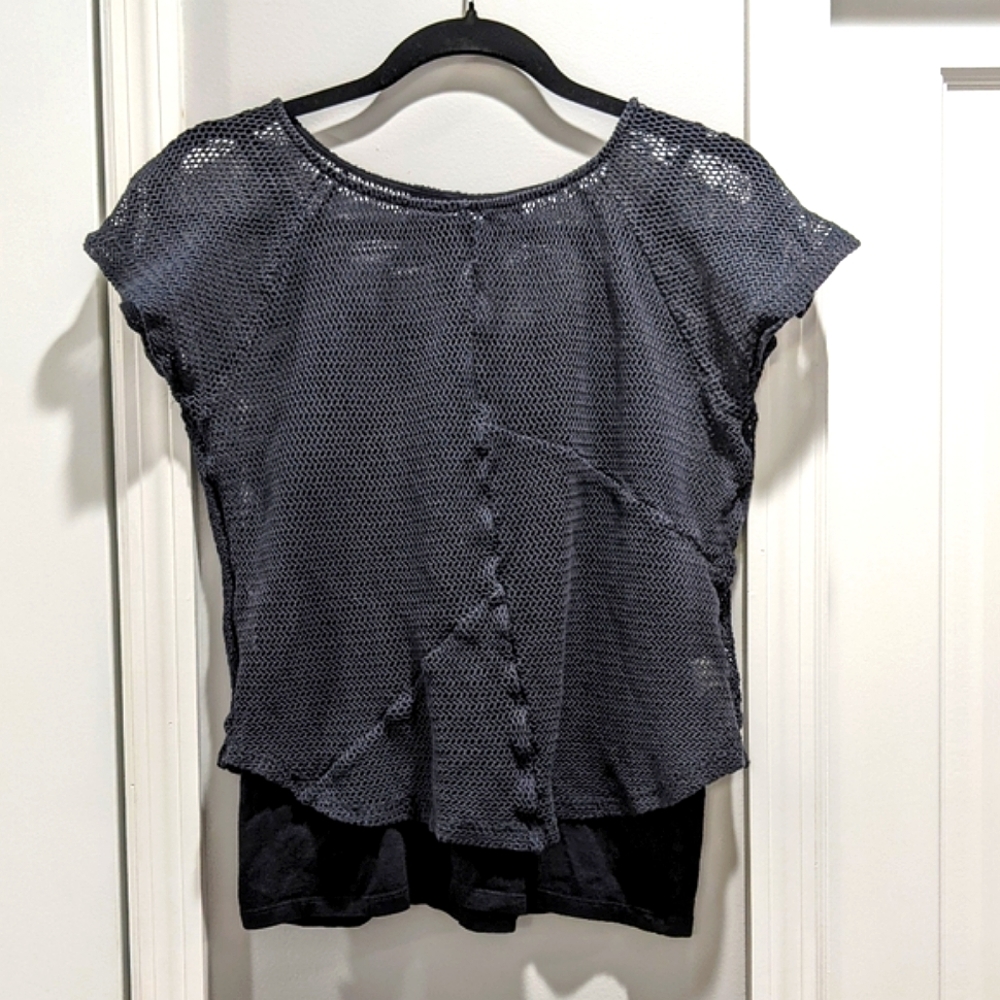 DKNY Jeans Mesh Top with Attached Camisole